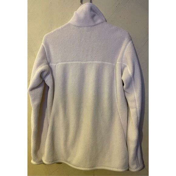Patagonia Re-Tool Snap-T Polartec Fleece Pullover Ivory Women’s Sz L - Picture 9 of 10